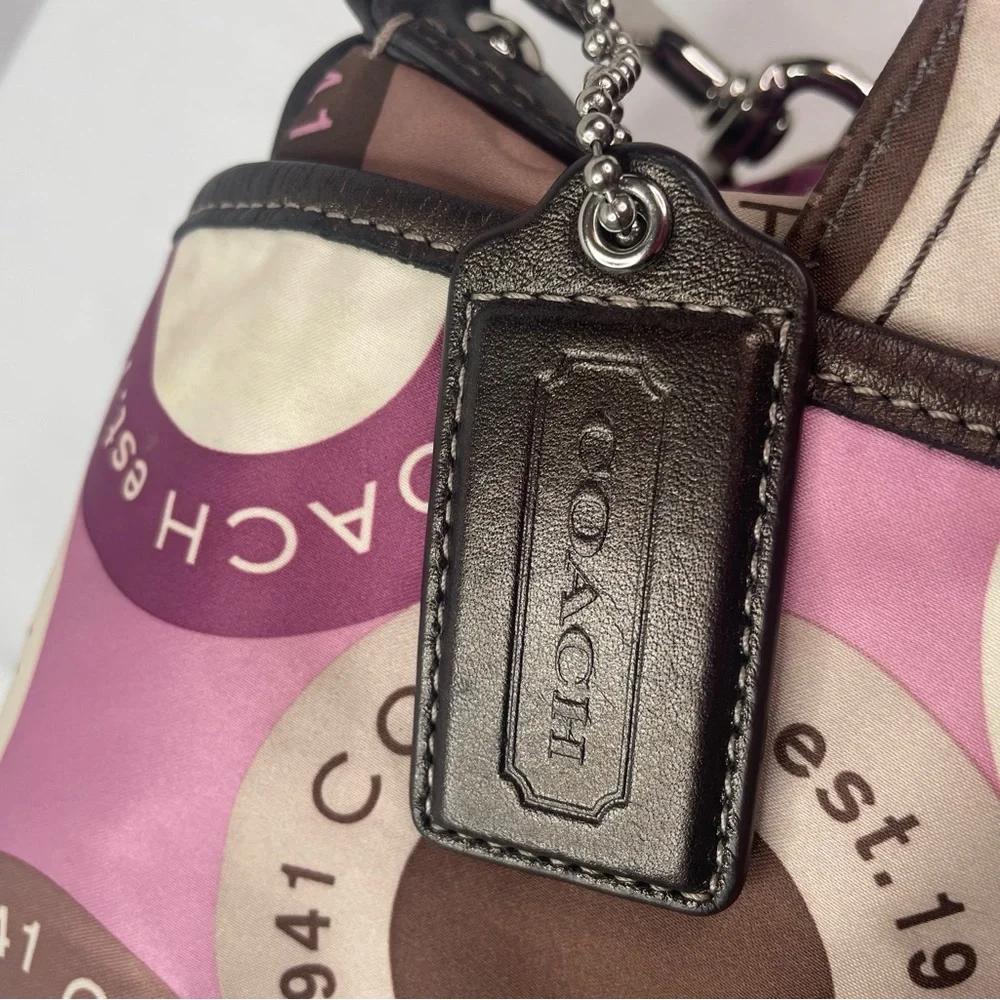 Coach Signature Snaphead Pink Multifunction (Diaper) Messenger Bag